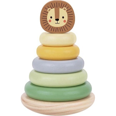 TookyToy Drevené nasadzovacie krúžky - lev