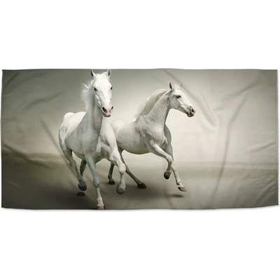 Sablio Uterák Dva biele koňe 50 x 100 cm