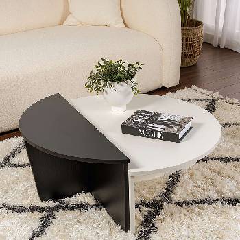 ASG Orion - дизайнерска маса бяло с черно (8684283439775)