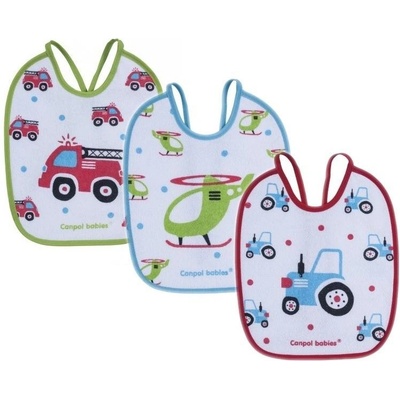 Canpol babies Podbradník froté 3 ks Vehicles