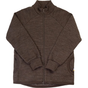 Joha Детско вълнено яке Joha Kid's Cardigan with Zipper Merino jacket - Dark Brown - размер 100 (703-7035-0211)