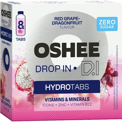 OSHEE Drop in hydro tabs zero vitamíny minerály 8 tabliet