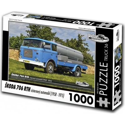 RETRO-AUTA TRUCK č.36 Škoda 706 RTH cisternový automobil 1958 1975 1000 dílků