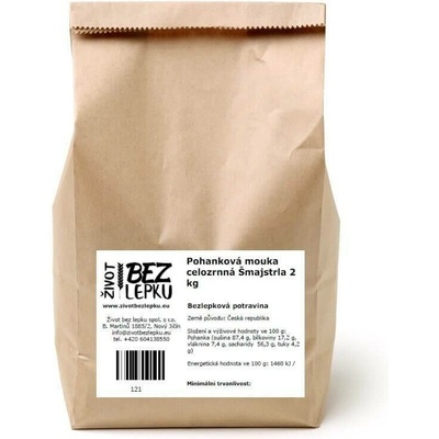 Šmajstrla Život bez lepku Pohanková mouka celozrnná 2 kg