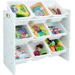 Ginger Home Етажерка с 9 кутии за играчки и книжки Ginger Home - Бяла (JWTR-3006) - kindermarket