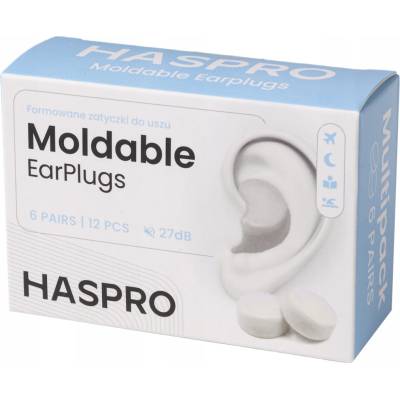 Haspro Mold špunty do uší modrá blue 6 párů