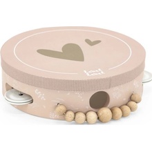 Label Label dřevěná tamburína růžová