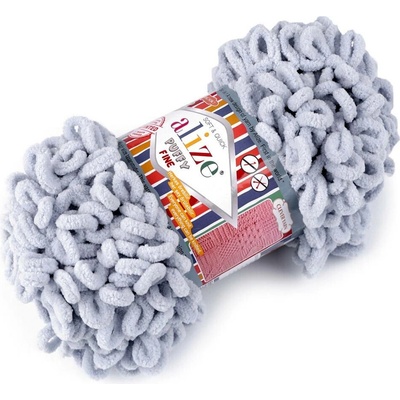 Pletací příze Alize Puffy Fine 100 g Varianta: 5 (500) modrošedá sv., Balení: 1 ks 49961/121974/232128