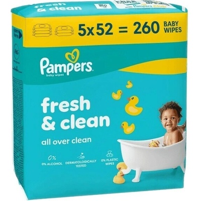 Pampers čistící ubrousky Fresh & Clean 5 x 52 ks