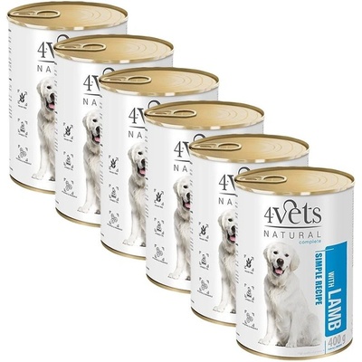 4Vets Natural Simple Recipe s jahňacím mäsom 6 x 400 g