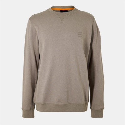 HUGO BOSS Риза с дълъг ръкав Boss Mens BOSS ORANGE Long Sleeve Premium Cotton Sweatshirt (Westart Crew Neck) - Open Green 346