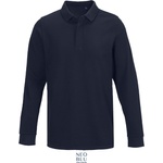 Neoblu 4396 owen lsl men / Мъжка поло риза с дълъг ръкав от пике - нощно синьо xxl (24439604605)