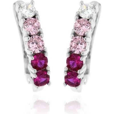 Zlatnictví U Kostela stříbrné dámské náušnice s barevnými zirkony 565055508