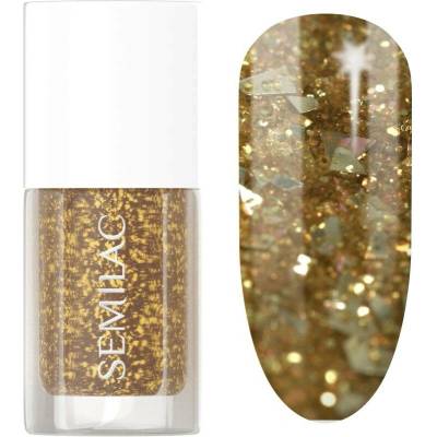 Semilac Glitter Nails třpytivý lak na nehty odstín 042 Flakes of Gold 7 ml
