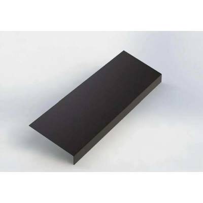 Podkladní okapnice r.š.125mm pozink lakovaný RAL 8019 šedohnědá s folií dl.2m