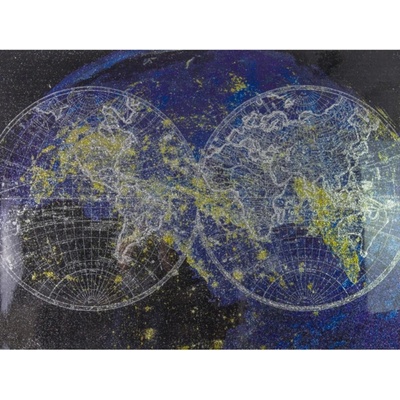 FALC Maľovaný obraz Mapa 90 x 120 cm