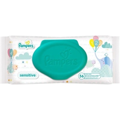 Pampers Sensitive dětské čisticí ubrousky 56 ks