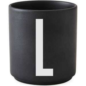 Design Letters Чаша халба aj буква l порцеланова черна (10204000l)
