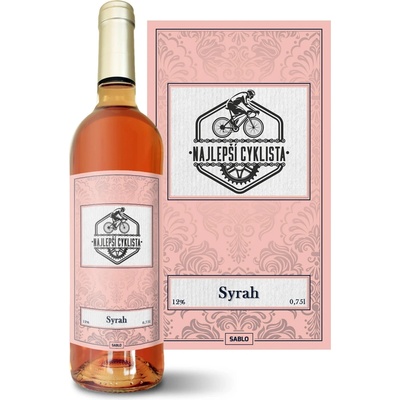 Sablio Najlepší cyklista Syrah ružové suché víno 12 % 0,75 l (čistá fľaša)