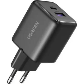 Image 1 of UGREEN ЗАРЯДНО УСТРОЙСТВО X516 220V 1xUSB-C 1xUSB A 30W mini UGREEN - ЧЕРЕН (Ugreen 65014)