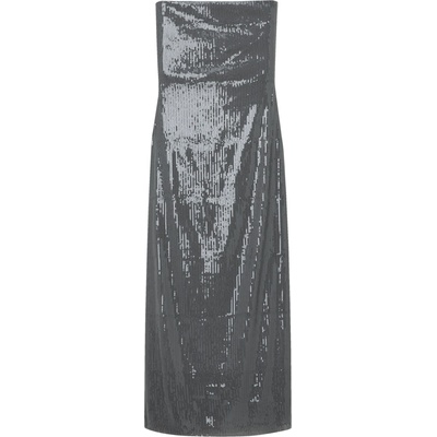 Pull&Bear Вечерна рокля сиво, размер XL