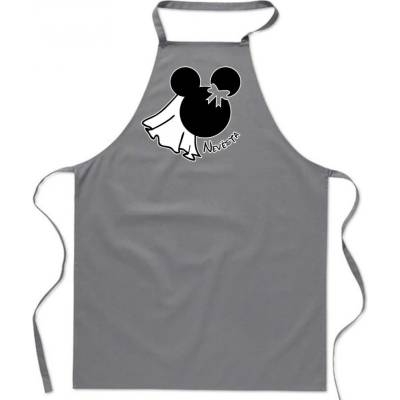Povidlo.cz Zástěra Mouse Nevěsta Šedá