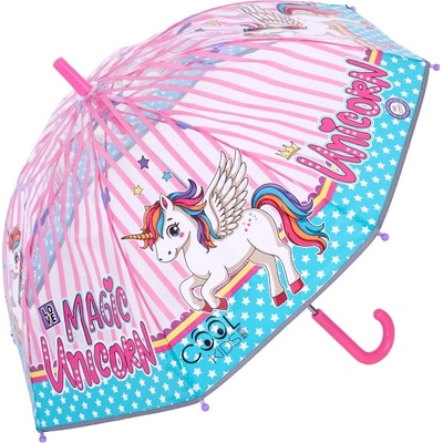 Perletti Kids "Magic Unicorn" 15674 detský reflexný transparentný dáždnik