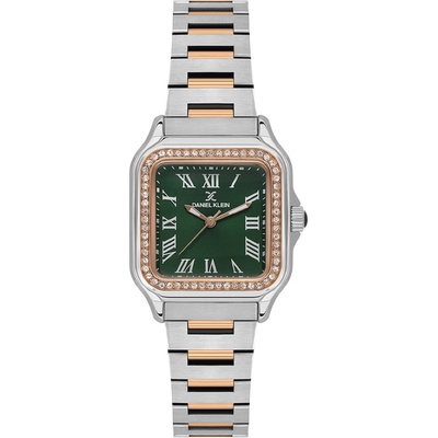 Daniel Klein DK. 1.14040-6 Дамски часовник Сребристо/ Златист-Зелен циферблат, Верижка от неръждаема стомана