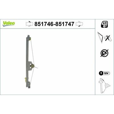 Zvedací zařízení oken VALEO 851746