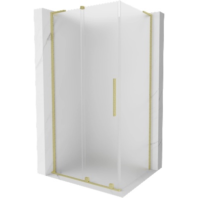 Mexen Velar L плъзгаща се душ кабина 90 x 120 см, матирано стъкло, четкано злато - 871-090-120-33-55 (871-090-120-33-55)
