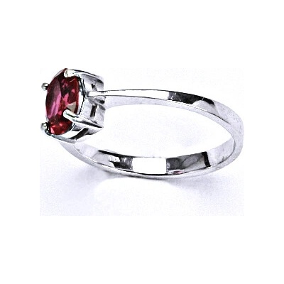 Čištín Stříbrný se syntetickým zirkonem ruby T 1246