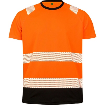 Result Tričko R502X výstražné krátký rukáv fluorescent Oranžová fluorescent/černá 2XL-3XL