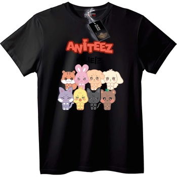 NOONEBRAND Тениска Aniteez Сладки Животни - 6XL, Black