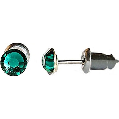 JSB Swarovski Elements s broušeným krystalem tvar tečka 713907 emerald tmavě zelené