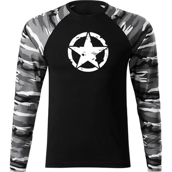 Image 1 of DRAGOWA FIT-T Тениска с дълъг ръкав Star, градски камуфлаж, 160 г/м2 (4556)