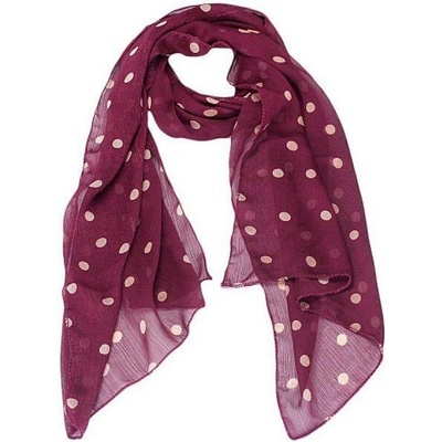 Šála styl Polka letní puntík červená