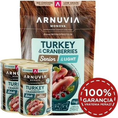 Arnuvia Monova Dog Senior & Light Turkey & Cranberries 2 kg
