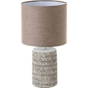 Unimasa Кафява настолна лампа с текстилен абажур (височина 33, 5 cm) - Casa Selección (125693)