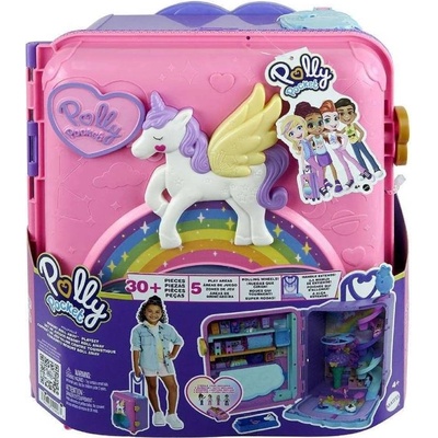Mattel Polly Pocket Pollyville Resort Roll Away Playset (hkv43)