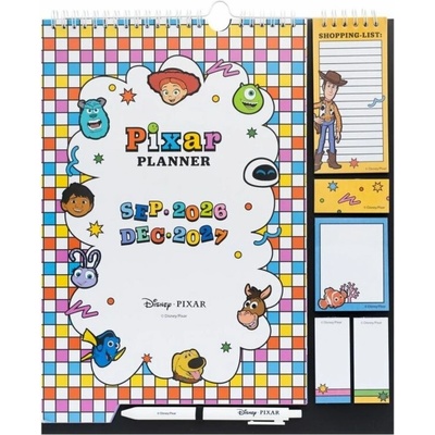 CurePink Oficiální nástěnný plánovací 2026/Disney Pixar 30 x 34 cm [CPF2603] 2027
