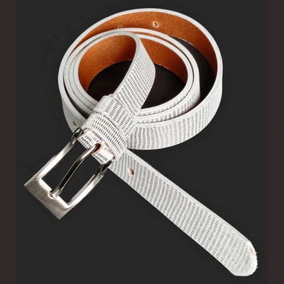 Penny Belts dámský kožený pásek 20-183-606 stříbrný