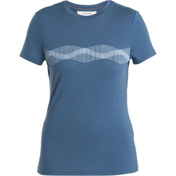 Icebreaker Women Merino 150 Tech Lite III SS Tee Mountain Lines Размер: L / Цвят: син