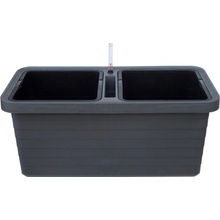 Plastia Truhlík samozavlažovací Berberis DUO plastový antracitový - 80x39x35cm