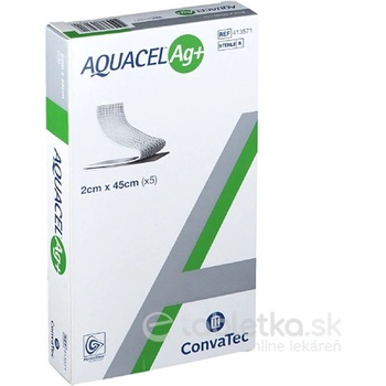 Aquacel AG+ krytie 2 x 45 cm 5 ks