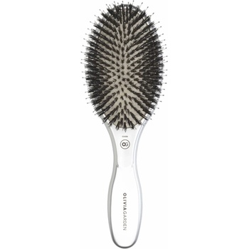 Olivia Garden Expert Care Oval Boar & Nylon Bristles Silver