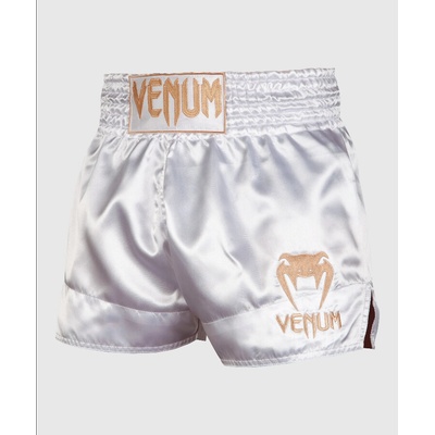 Venum Thajské šortky CLASSIC biela/zlatý