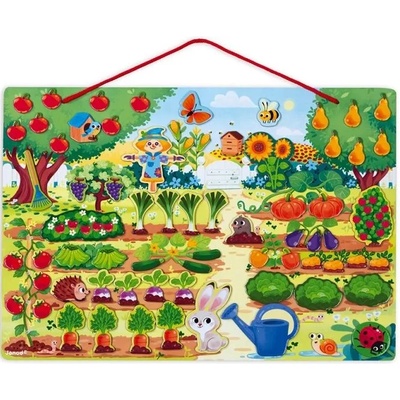 Janod Магнитен пъзел Janod - Моята градина, 70 части (J05463)