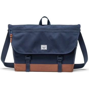 Herschel Чанта за рамо Herschel Cove Messenger Shoulder bag - Navy / Saddle Brown - размер 22, 5 l (510-6423-0511)