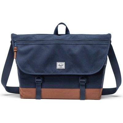 Herschel Чанта за рамо Herschel Cove Messenger Shoulder bag - Navy / Saddle Brown - размер 22, 5 l (510-6423-0511)