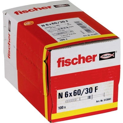 Fischer 513841 hřebíková hmoždinka 60 mm 6 mm 100 ks